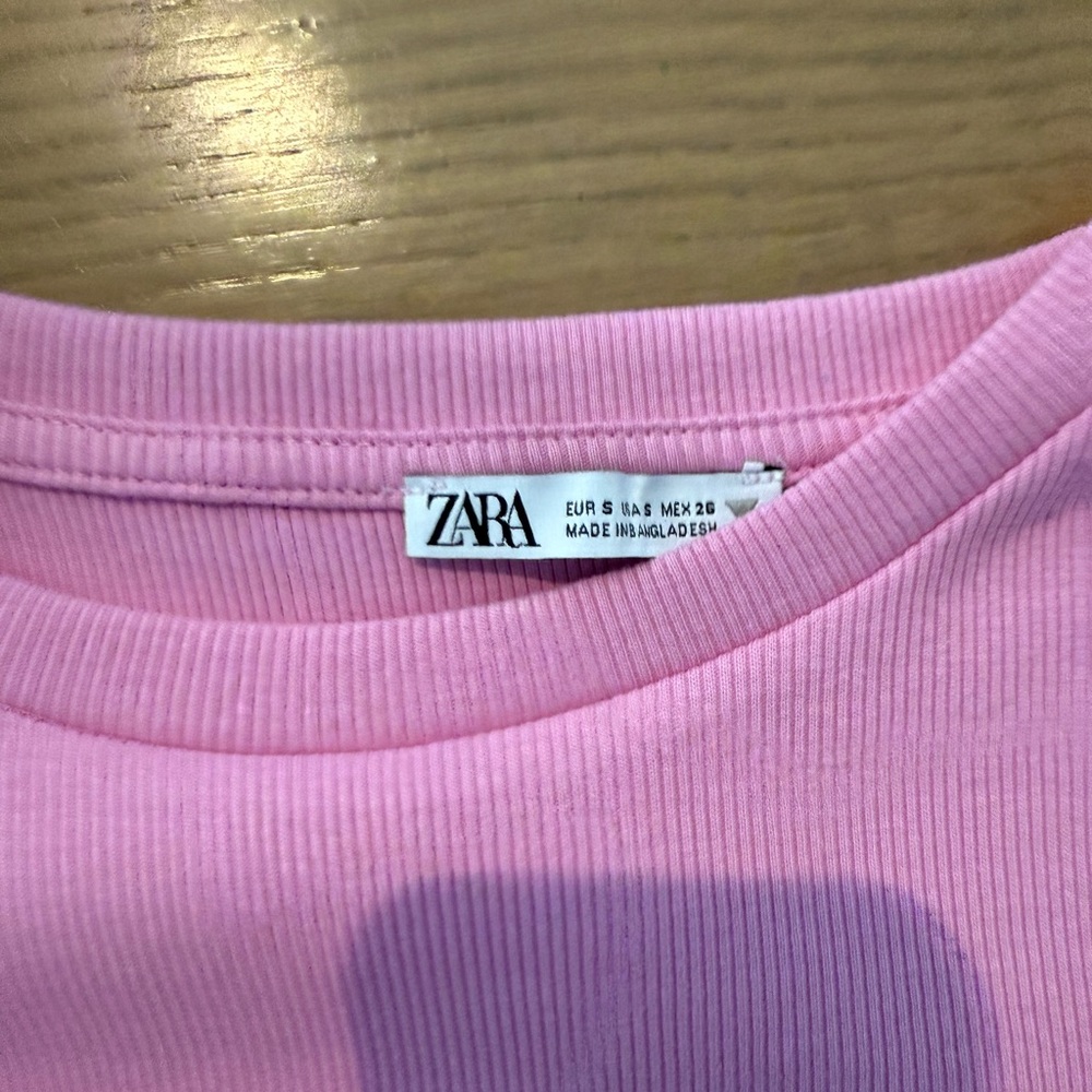 Zara Pink Ruffle Sleeve Top - Picture 2 of 3